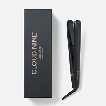 Cloud Nine The Touch Iron Hair Straightener Gold Edition | Variable Temperature Control Quick Heat Touch Technology Ceramic Floating Plates Spring Flex Styling | Perfect For Smooth Sleek Results