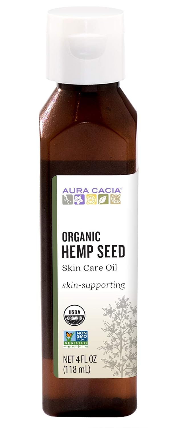 Aura Cacia Organic Hydrating Hemp Seed Skin Care Oil | 4 fl oz