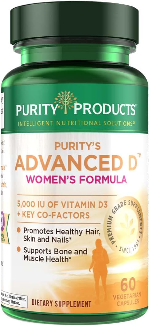 Purity Products Dr. Cannell's Advanced Vitamin D Women's Formula Fortified with Lutein and Biotin for Healthy Skin and Hair - 60 Vegetarian Capsules