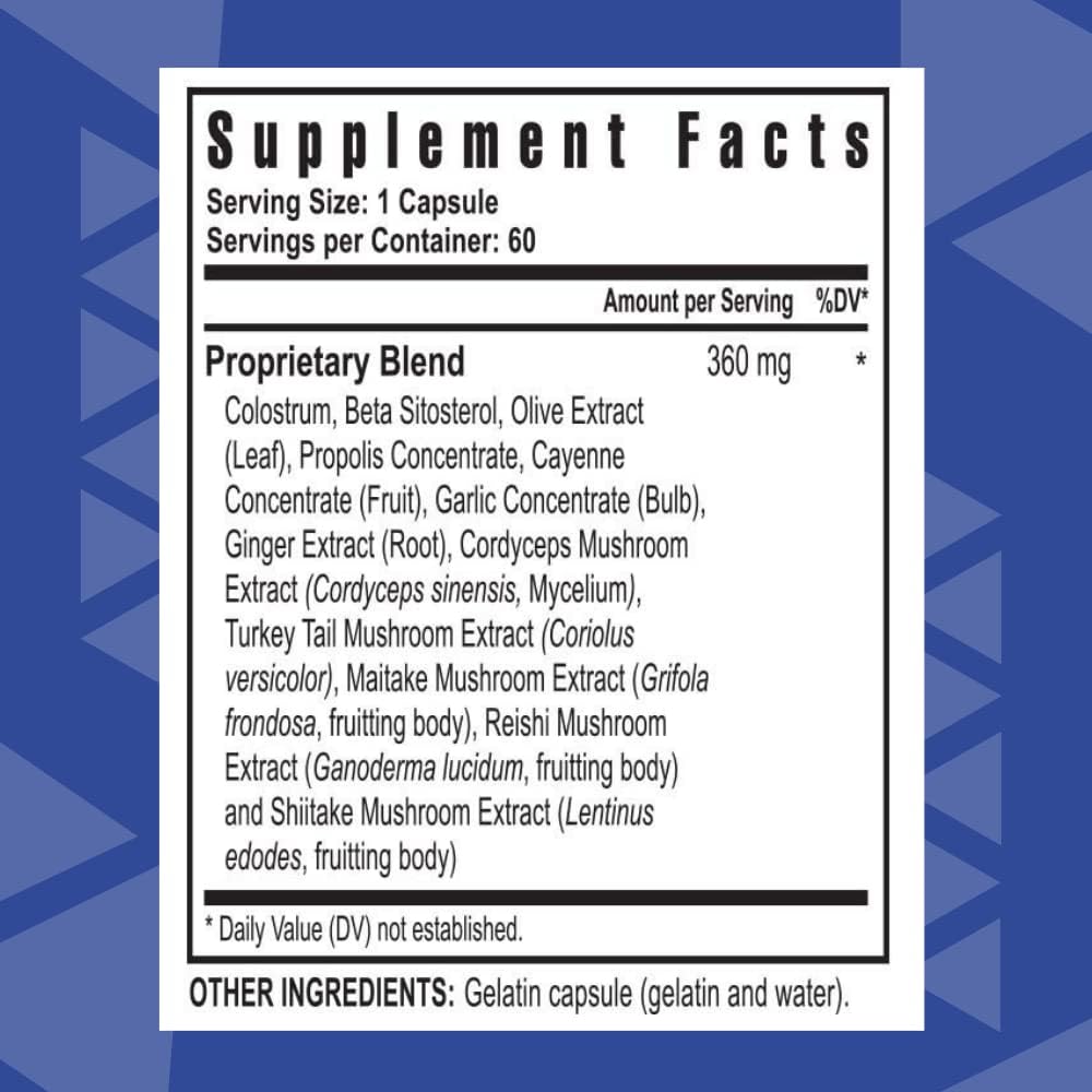 Youngevity Killer Biotic Fx - Immune System Support | Sourced From Bee Propolis, Mushrooms & Colostrum | Natural Immunity Support | 4 Pack
