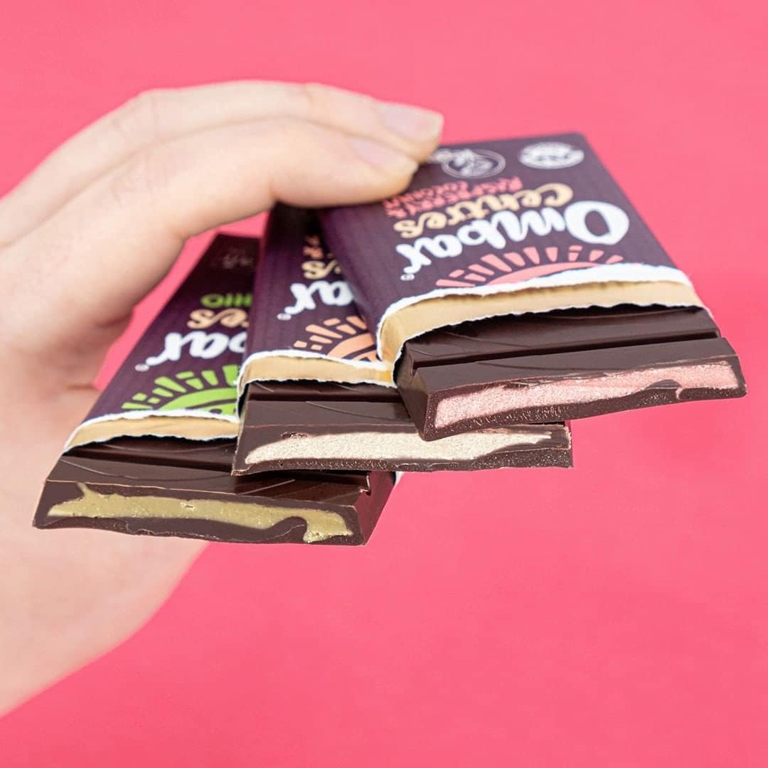 Vegan Chocolate Bar - Ombar Centres Coconut & Raspberry - Organic, Fair Trade, Dairy Free and Gluten Free Chocolate : Amazon.co.uk: Grocery