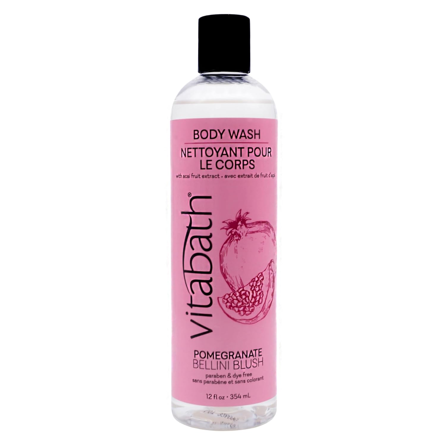 Vitabath Body Wash, Pomegranate Bellini Blush, 10 Fluid Ounce