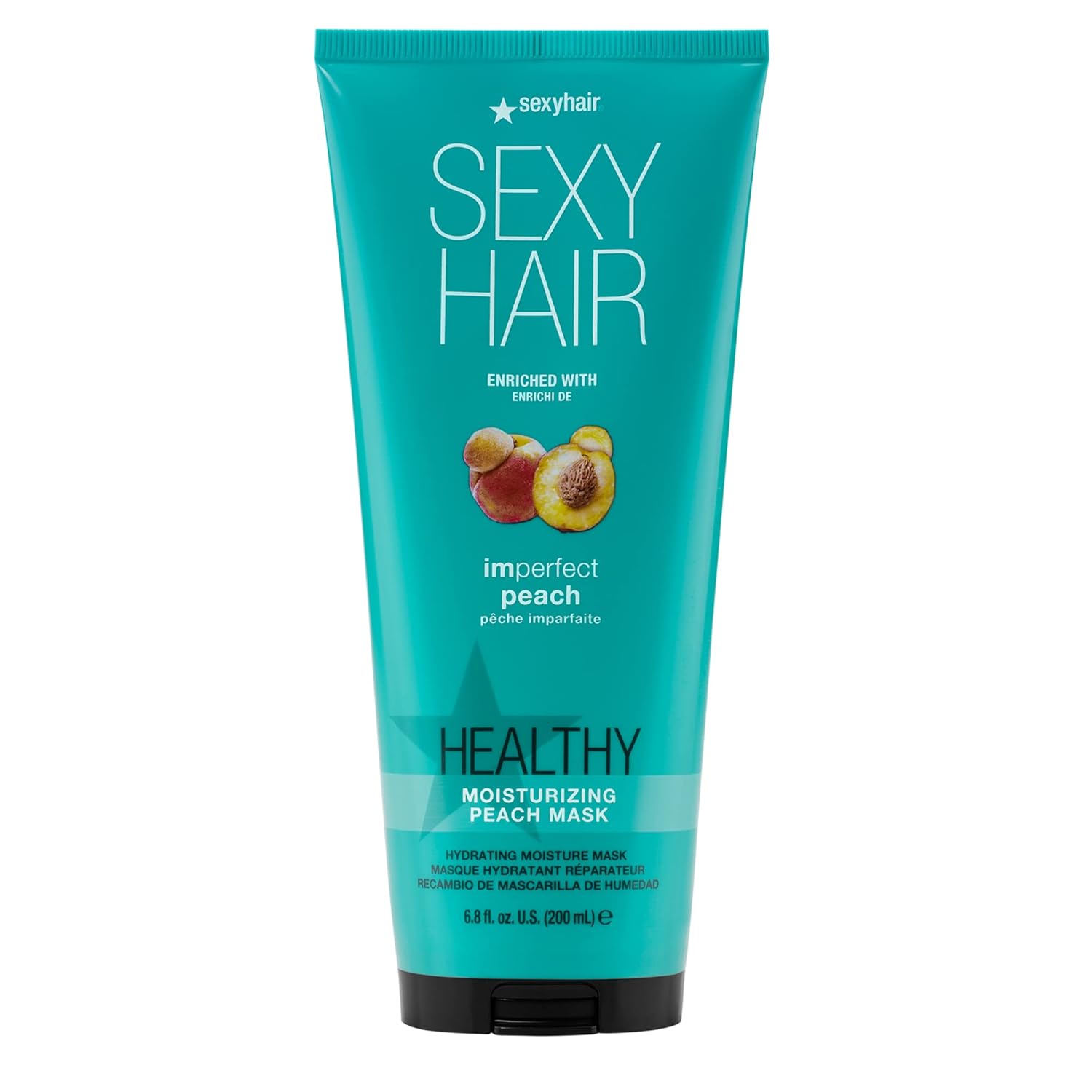 Sexyhair Healthy Imperfect Fruit Moisturizing Mask, 6.8 Oz | Peach | Medium To Coarse Hair Type