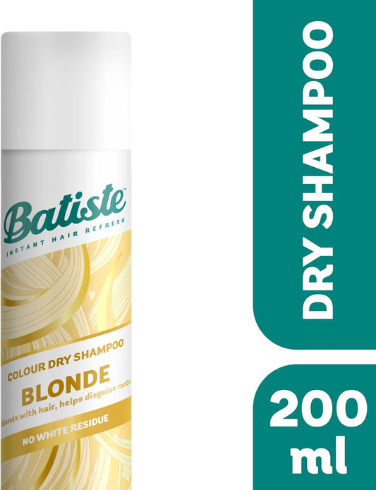 Batiste Dry Shampoo In Blondes With A Hint Of Colour 200Ml, No Rinse Spray To Refresh Hair In Between Washes, No White Residue For Blonde Or Highlighted Hair (Packaging May Vary)