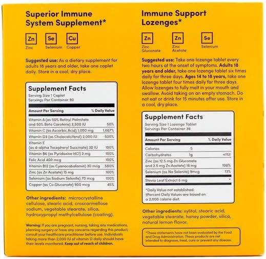 Be Healthy! Be Happy! Total Immune System Support Synergy Pack: Immune Health Pro - Micronutrient Daily Plus Immune Health Pro - Rescue Lozenge Cold Formula Value Pack