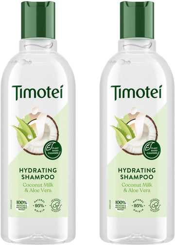 Timotei Shampoo, Conditioner Or Mask Silicon-Free Made From Natural Herbal Ingredients And Plant Based Detanglers Suitable For All Types Of Hair 300Ml, 2 Pack (Hydrating Shampoo)