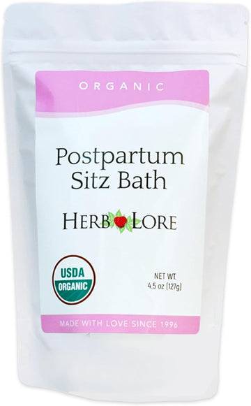 Herb Lore Organic Postpartum Sitz Bath Soak, Herbal After Birth Care For Perineal Healing