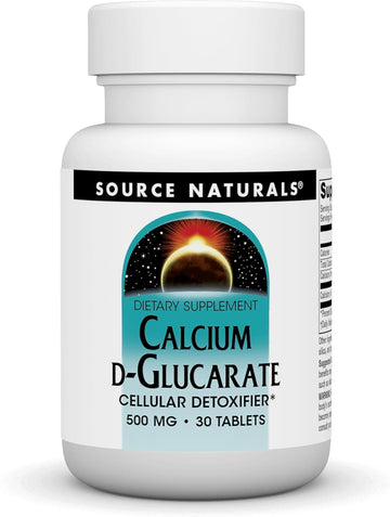 Source Naturals Calcium D-Glucarate 500mg Cellular Detoxifier - 30 Tablets