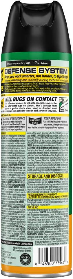 Raid House & Garden Insect Killer Spray, Orange Scent 11 Ounce (Pack Of 1)