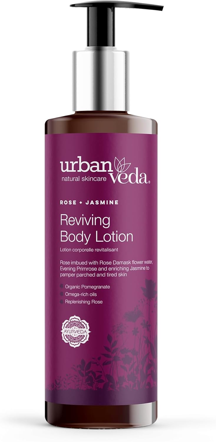Urban Veda Reviving Body Lotion | Dry Skin Moisturiser For Body Skin Care | Hydrating Moisturiser For Tired & Wrinkle Skin | Almond Oil & Glycerin Body Lotion Women & Men | 250Ml