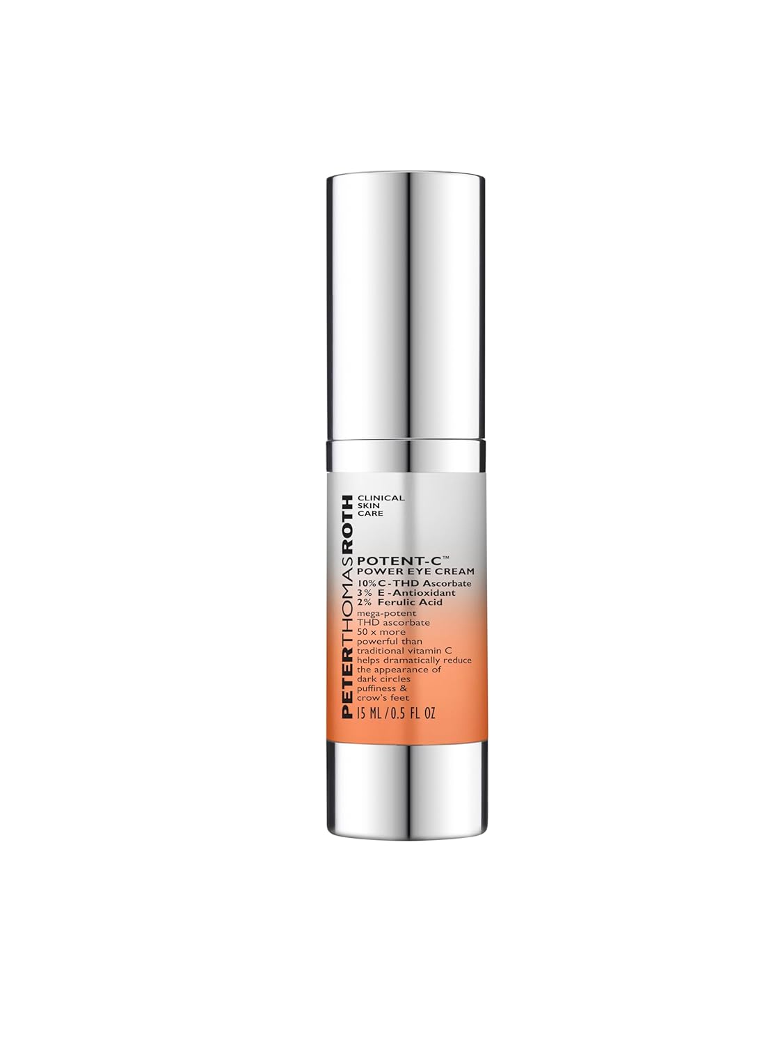 Peter Thomas Roth | Potent-C Power Eye Cream | Brightening Vitamin C Eye Cream for Dark Circles, Puffiness and Crow's Feet, 0.5 Fl Oz : Beauty & Personal Care