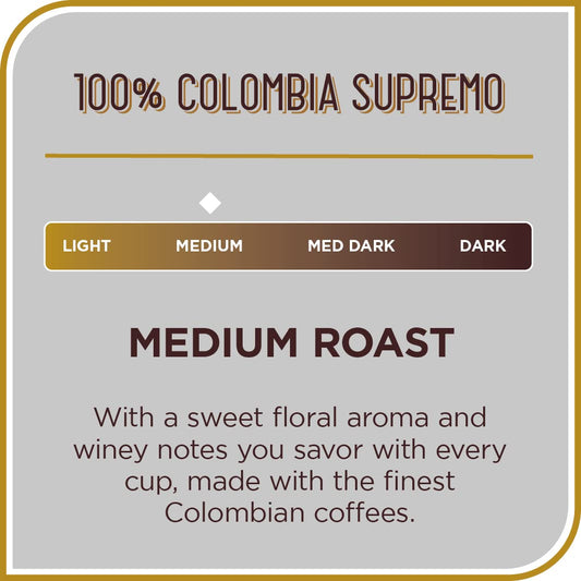 Don Francisco's Colombia Supremo Medium Roast Ground Coffee, 12 oz Can