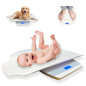 Baby Scales for Weighing, Multifunctional Digital Scale for Weighing in Pounds, Ounces, or Kilograms up to 220 lbs?Folding Scale with Hold Function, Pet Scale for Cats and Dogs