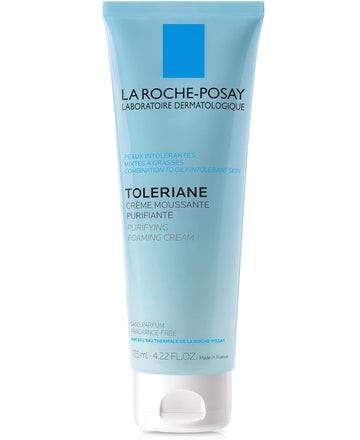 La Roche-Posay Toleriane Purifying Foaming Cream Cleanser For Oily Skin, Daily Face Wash With Ceramides And Niacinamide, Oil-Free, Fragrance Free