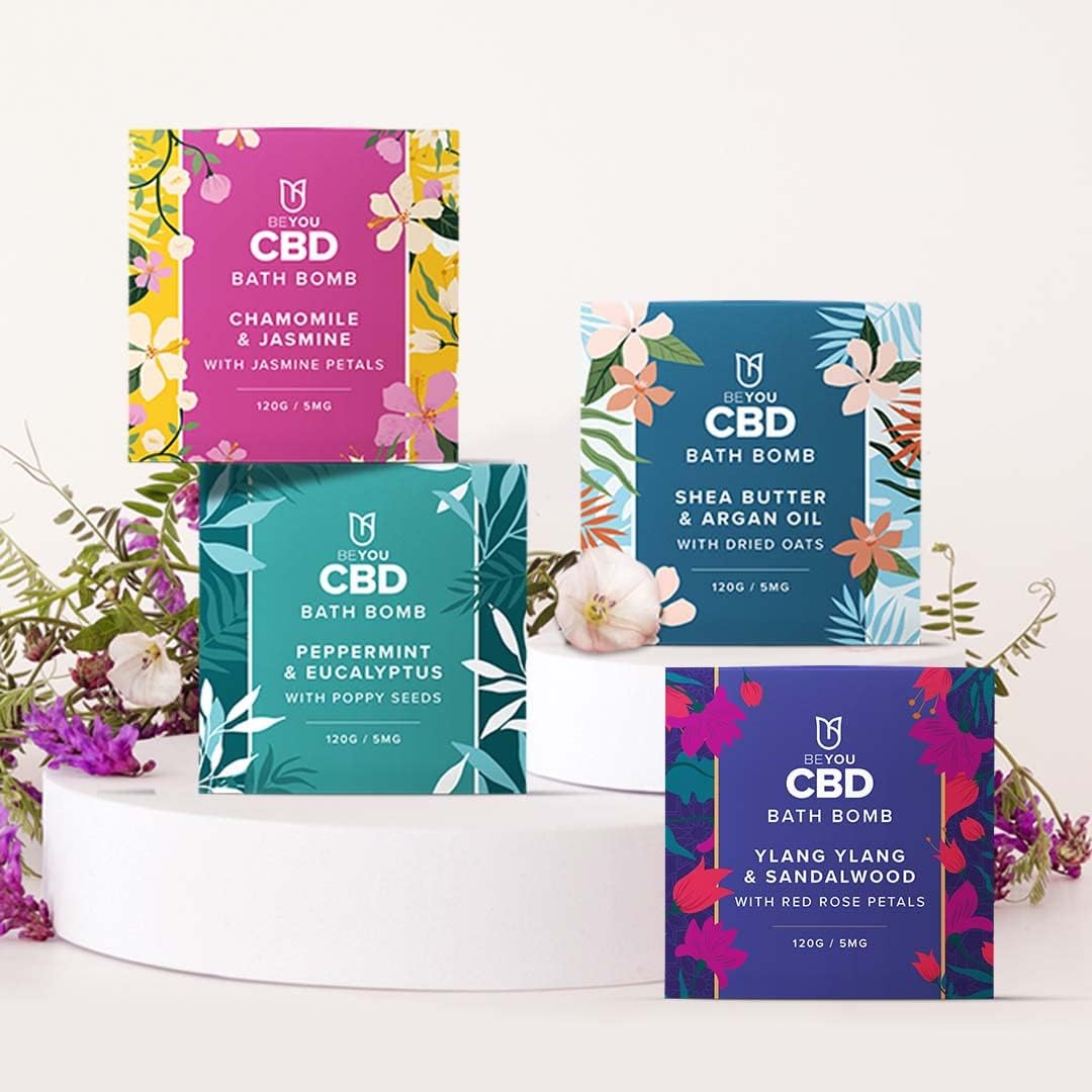 BeYou CBD Bath Bomb - Peppermint & Eucalyptus | 100% Pure & Natural Oils | 100mg CBD | Soothe, Relax & Restore Sore Muscles : Amazon.co.uk: Beauty