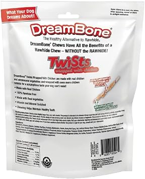 Dreambone Twist Sticks, Wrapped With Real Chicken, Rawhide-Free Chews For Dogs, 50 Count