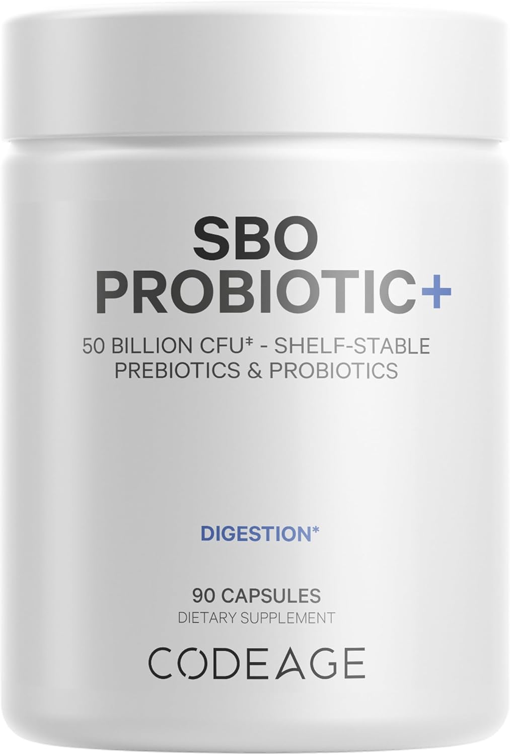 Codeage Sbo Probiotics, 50 Billion Cfus Per Serving, Multi Strain Soil Based Organisms Blend And Organic Fermented Botanical Blend, Shelf-Stable, 90 Capsules