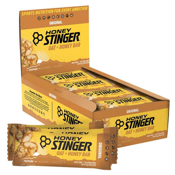 Honey Stinger Oat + Honey Bar | Original | Energy Packed Food To Prepare For Exercise, Endurance And Performance | Sports Nutrition Snack Bar | Pre-Workout, Protein, Gluten Free | Box Of 12