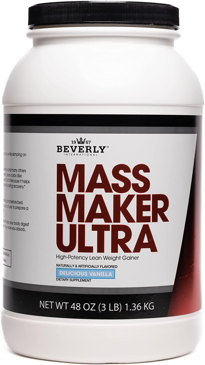 Beverly International Mass Maker Ultra Vanilla, 14 Servings, 3lb. Buil