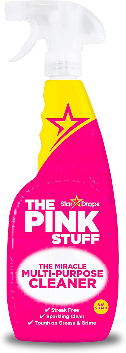 Stardrops - The Pink Stuff - The Miracle Multi-Purpose Spray, Window & Glass Cleaner, And Bathroom Foam Spray Bundle (1 Multi-Purpose Spray, 1 Window & Glass Cleaner, 1 Foam Spray)