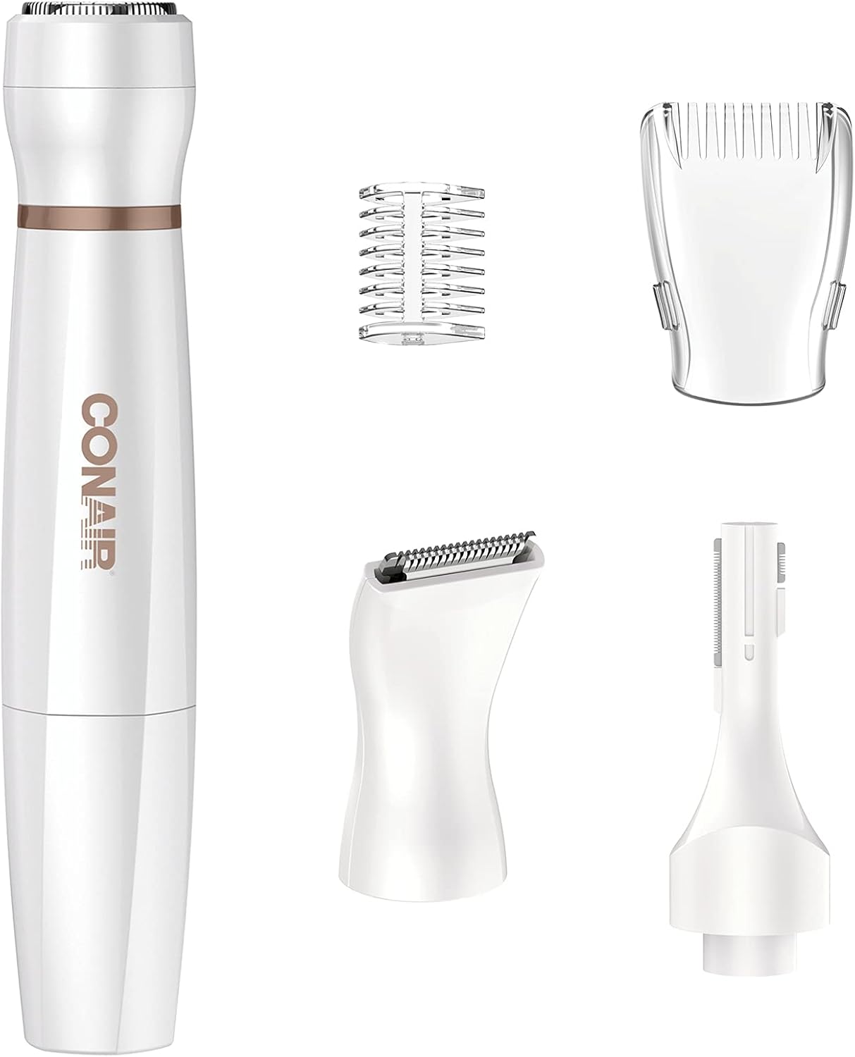 Conair Girlbomb All-In-One Face/Body Trimmer And Shaver Set For Women, Wet/Dry, Rechargeable