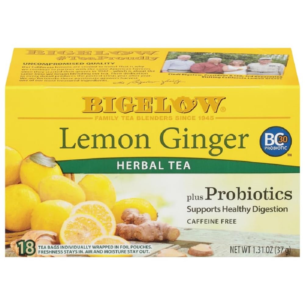 Bigelow Tea, Tea Herb Plus Lemon Ginger (Caffeine Free), 18 Count