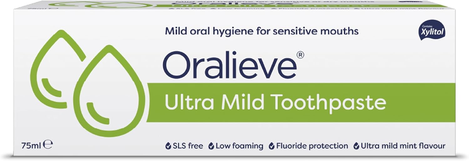 Oralieve Ultra Mild Toothpaste - Sls Free, Dry Mouth Formula, Fluoride & Xylitol Toothpaste - 5 X 75Ml