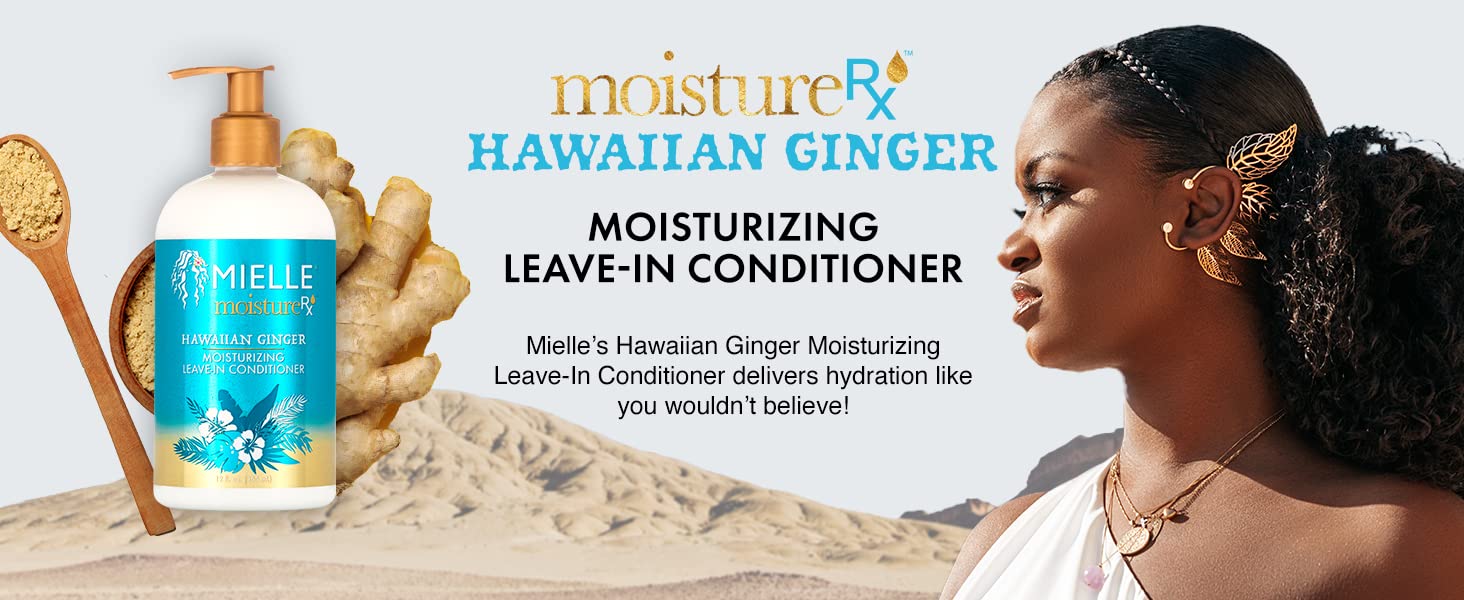 Mielle Organics Moisture Rx Hawaiian Ginger Moisturizing Leave-In Conditioner, 12 Ounces : Beauty & Personal Care