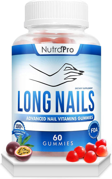 Nutrapro Nail Growth Vitamins For Stronger Nail - No More Chipped Nails.Nail Strengthener And Growth Supplement Gummies – Grow Strong Long Nails With Biotin And Collagen Gummies
