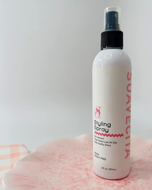 Suavecita Styling Spray For Women 8 Oz Non-Aerasol Pump Spray Wild Berry Scent - Helps Styles Last All Day With Medium Shine - Great For Creating Curls & Waves, Reduces Frizz - Vegan & Cruelty Free