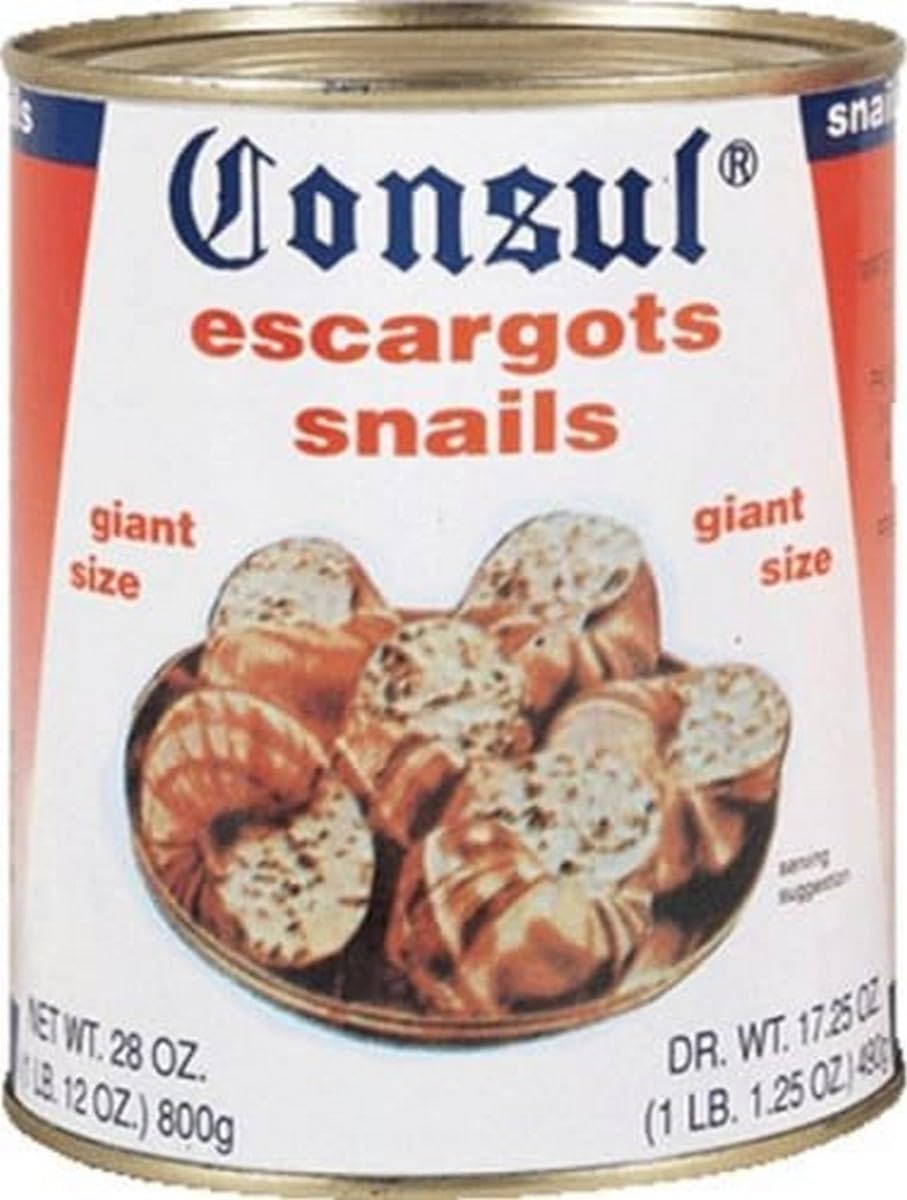 Roland Foods Consul Giant Escargot Snails, 28 Ounce Can, Pack of 3