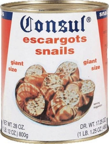 Roland Foods Consul Giant Escargot Snails, 28 Ounce Can, Pack of 3