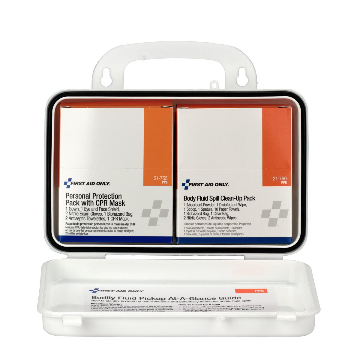 First Aid Only 3065 28 Piece Small Industrial Blood Borne Pathogens/Cpr Kit In Weatherproof Plastic Case