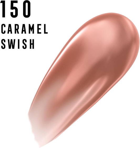 Max Factor 2000 Calorie Lip Glaze Cotton Candy, Full Shine Lip Gloss, Nourishing With Hyaluronic Acid & Squalane, Instant Plump, Non-Sticky, Vanilla-Milk Scent, Fuller Looking Lips