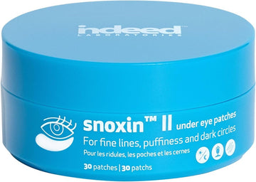 Indeed Labs Snoxin Ii Under Eye Patches - Argireline & Niacinamide Reduce Dark Circles, Puffy Eyes, Undereye Bags, Wrinkles - Biodegradable Hydrogel Under Eye Patches For Fine Lines & Crows Feet…
