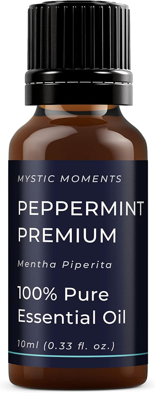 Mystic Moments | Peppermint Premium Essential Oil 10Ml - Pure & Natural Oil For Diffusers, Aromatherapy & Massage Blends Vegan Gmo Free