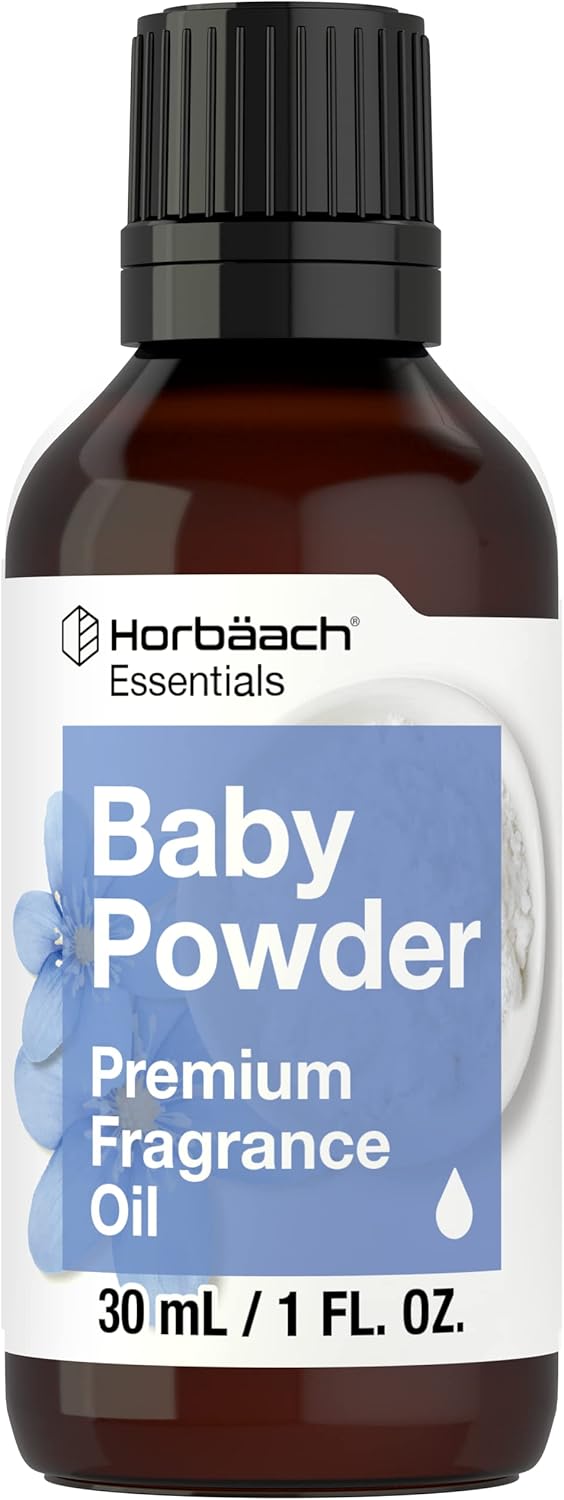 Horbäach Baby Powder Fragrance Oil | 1 fl oz (30ml) | Premium Grade | for Diffusers, Candle and Soap Making, DIY Projects & More