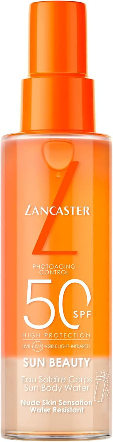 Lancaster Sun Beauty Body Water Spf30 100Ml, Photoaging Control, Nude Skin Sensation, Broad Spectrum Sun Protection, Water And Sweat Resistant Spray, Suitable For All Skin Types, Vegan