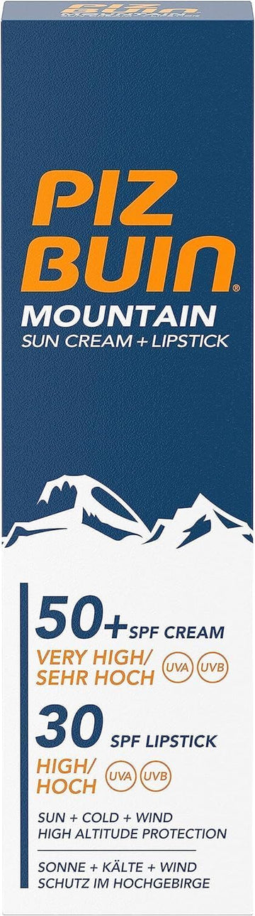 Piz Buin Mountain Face Suncream Spf 50+, 50Ml (Pack Of 2)