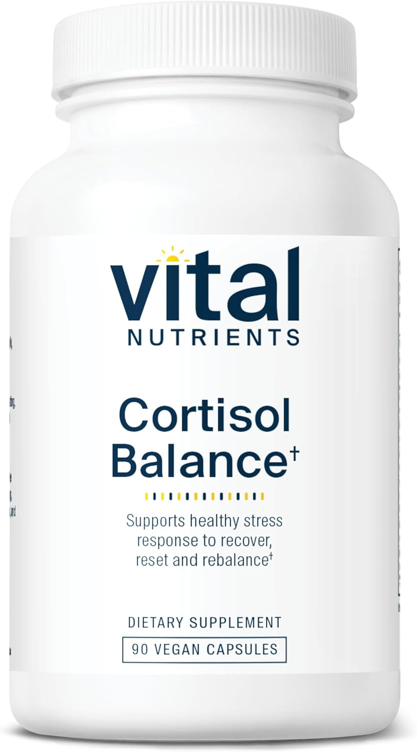 Vital Nutrients Cortisol Balance | Vegan Stress Relief Supplement | Cortisol Manager Supports Energy & Stress Levels | Ashwagandha & Magnesium For Relaxation | Gluten, Dairy, Soy Free | 90 Capsules