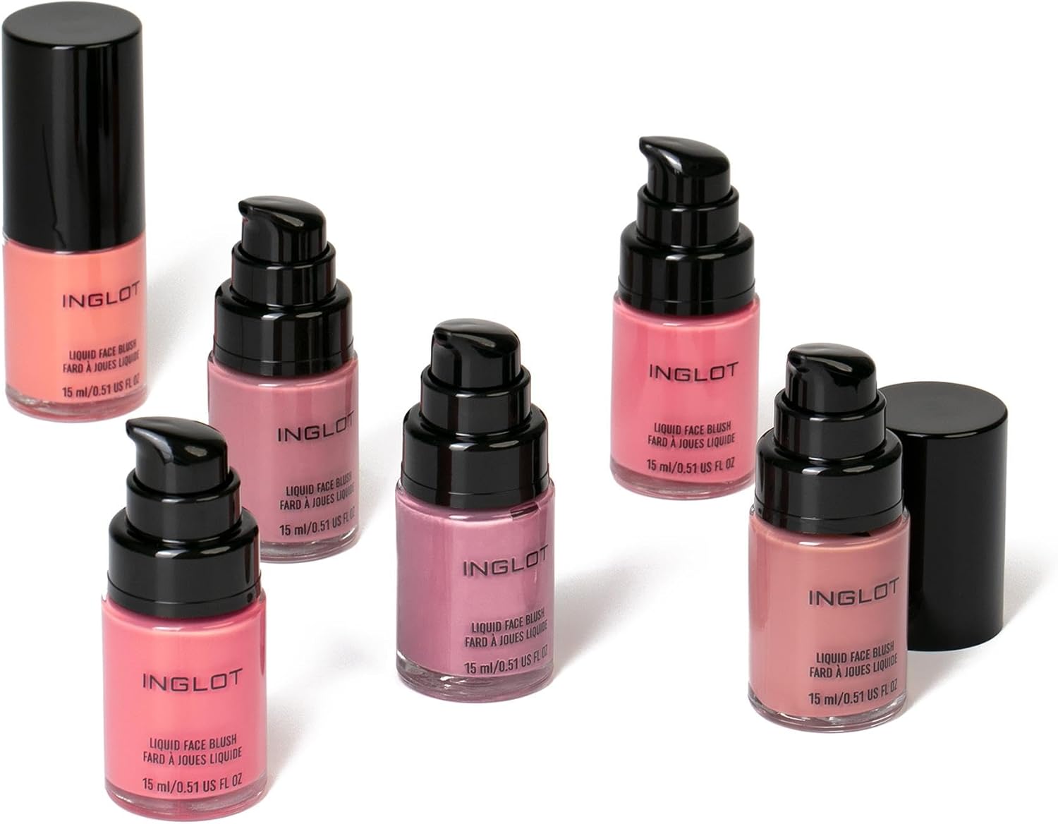 Inglot Liquid Face Blush – Long-Lasting And Buildable Blush For A Radiant Glow | Lightweight Formula For A Natural Flush | Creamy, Blendable Blush For Smooth And Dewy Finish | 15 Ml | 96