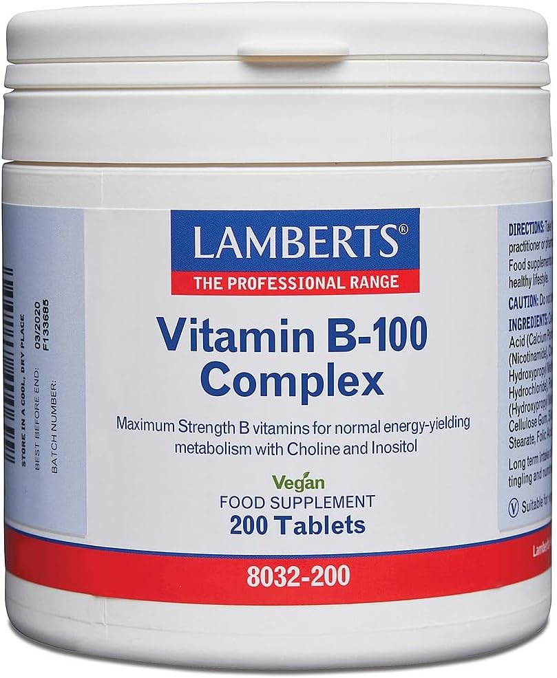 Lamberts Vitamin B-100 Complex - 200 tablets : Amazon.co.uk: Health & Personal Care