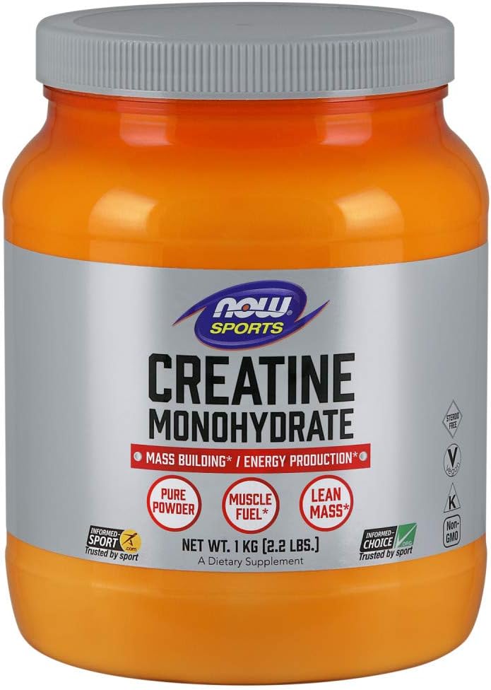 Now Foods Sports Nutrition, Creatine Monohydrate Powder, Mass Building*/Energy Production*, 2.2-Pound