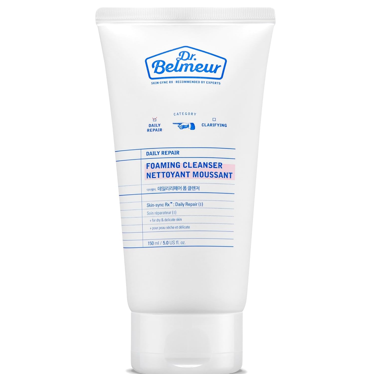 The Face Shop Dr. Belmeur Bubble Foam Cleanser | Ultra Fine Bubble Foam Cleanser For Thoroughly Pores Impurities & Dead Skin Cleaning | Dermatologically Tested & Low-Irritant, 5.0 Fl Oz