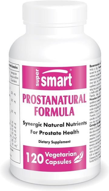 Supersmart - Prostanatural Formula (Advanced Formula) - With Saw Palmetto, Nettle Root, Beta-Sitosterol - Prostate Supplement | Non-Gmo & Gluten Free - 120 Vegetarian Capsules