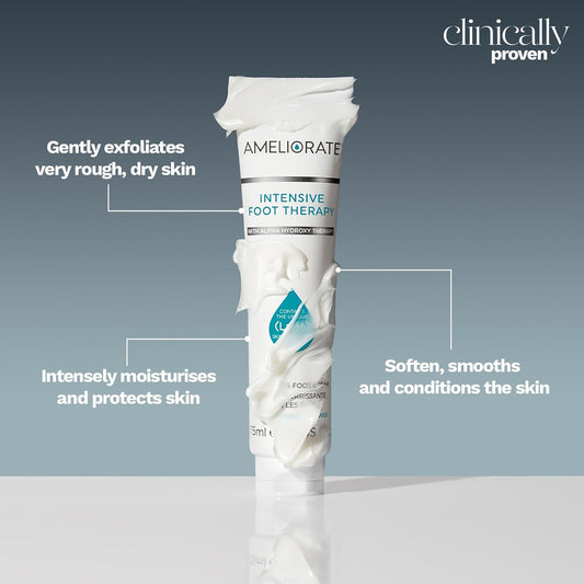 Ameliorate Intensive Foot Therapy 75Ml | Lah6, Shea Butter, Jojoba Oil | Dermatologically Tested
