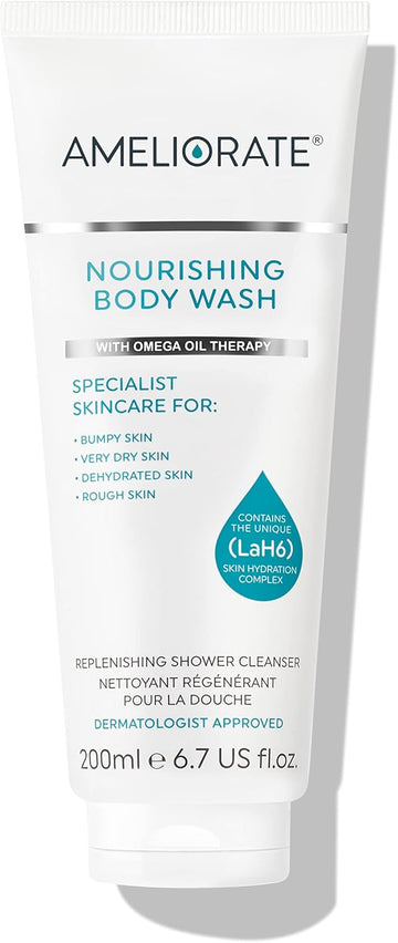 Ameliorate Nourishing Body Wash 200Ml | Lab6, Soap-Free, Omega Oils | Dermatologically Tested