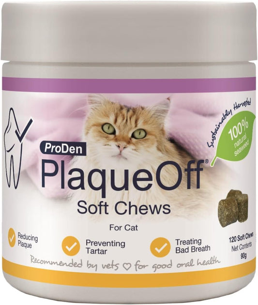 Proden Plaqueoff Dental Soft Chews For Cats To Help Remove Bad Breath, Plaque & TartarFp0495