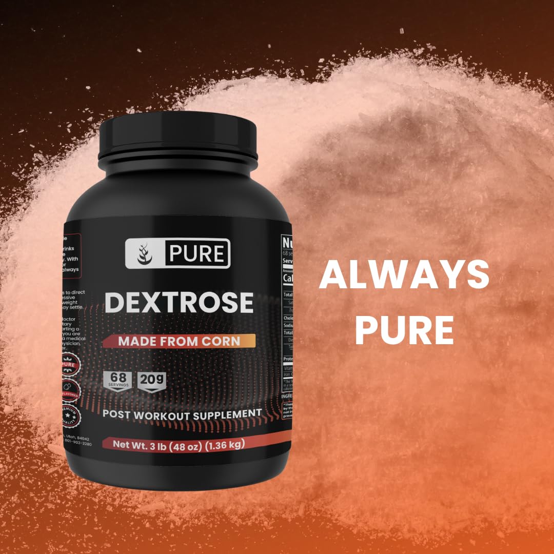 PURE ORIGINAL INGREDIENTS Dextrose, 3 lb, No Magnesium or Rice Fillers, Lab Verified : Health & Household