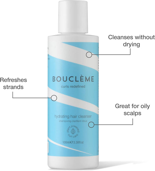 Bouclème Travel Kit Waves - Ultimate Haircare Travel Set To Protect And Nourish Waves - Cleanser, Conditioner & Super Hold Styler - Vegan, Naturally Derived Ingredients, Cruelty Free, 300Ml